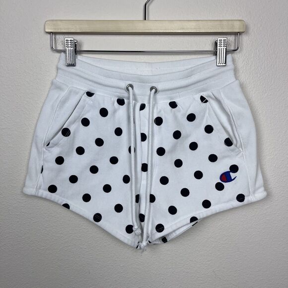 Champion Shorts Womens Extra Small Reverse Weave Polka Dot Activewear Athletic - Picture 12 of 13